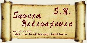 Saveta Milivojević vizit kartica
